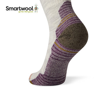 MARTWOOL女士徒步功能轻量中筒袜运动袜户外袜美利奴羊毛袜1578 紫色日食 