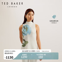 Ted Baker2024春季女士气质高领绑带花卉印花无袖衬衫274183 白色 2