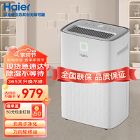 Haier 海尔 除湿机/抽湿机 家用轻音吸湿器 地下室干燥机 干衣机 正负离子净化 20L/天 70-120㎡ CF20-PJ1