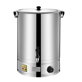 苏勒 304不锈钢商用蒸煮电热开水桶煮茶桶大容量加厚烧水桶   20L约26斤水加厚防干烧带龙头
