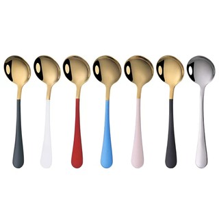 【全网爆款】不锈钢勺子家用加厚长柄勺子创意ins可爱勺子汤匙