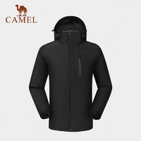 CAMEL 骆驼 三合一羽绒冲锋衣 V1W218255 黑色