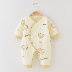 瑄妮薇婴儿连体衣保暖春秋冬季款宝宝内衣爬爬服睡衣新生儿衣服