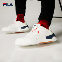 FILA 斐乐 男款撞色板鞋复古休闲鞋滑板鞋欧版 白色/FILA红色 42