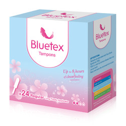 Bluetex 藍寶絲 長導管衛生棉條普通流量24支*1盒導管式德國進口