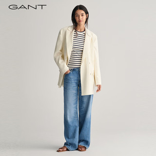 GANT甘特2024春季女士经典条纹无袖背心4200853 113白色 XL