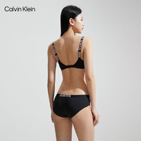 卡尔文·克莱恩 Calvin Klein 内衣24春夏女士提花肩带凉感无钢圈文胸QF7659AD UB1-墨夜黑 S