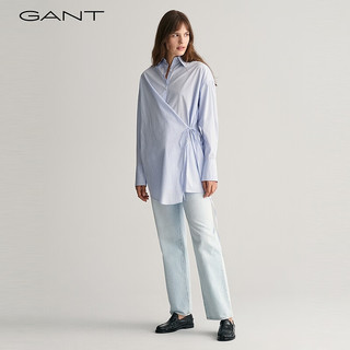 GANT甘特2024春季女士休闲宽松系带长袖衬衫4300296 455浅蓝色 32