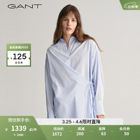 GANT甘特2024春季女士休闲宽松系带长袖衬衫4300296 455浅蓝色 38