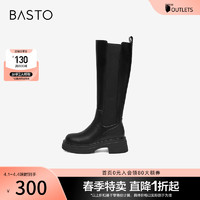 BASTO 百思图 冬季新款商场同款时尚潮流骑士靴长筒靴女长靴AX689DG2