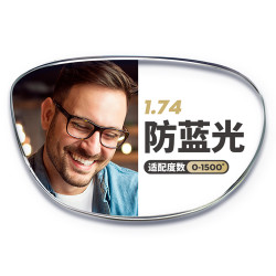 winsee万新174超薄防蓝光近视镜片钛金属框任选