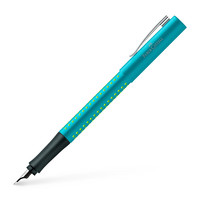 辉柏嘉 灵思系列钢笔签字笔男女式钢笔点阵墨水笔礼盒装F尖蓝绿色140926 商务送礼
