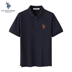uspoloassn美国马球协会uspolo衫男短袖男士休闲保罗衫t纯色棉体恤