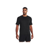 安德玛 UA 男子训练运动短袖T恤紧身衣 1376791 001黑色 L