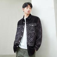 gxgjeans 牛仔衬衫式提花男士夹克