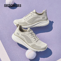 SKECHERS 斯凯奇 女鞋2023夏季新款软底健步鞋轻便休闲鞋减震跑步鞋网面透气运动鞋 NTTP自然色/灰褐色 36