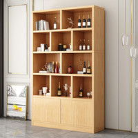 首升酒柜展示柜实木酒架家用储物柜客厅隔断柜红酒茶叶柜多功能玄关柜 实木田园色丨两门80*24*180