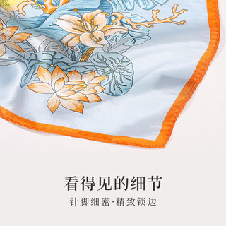 桑尚真丝丝巾礼盒丝绸实用女三八节 园林春景