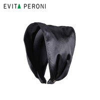 依慧达（Evita Peroni ）布艺宽边发箍女遮白发高级感纯色头箍发卡 黑色