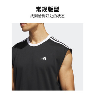 adidas速干无袖篮球运动圆领背心男装阿迪达斯IL2294 黑色 A/L