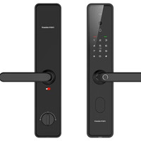 凯迪仕DK12-V智能锁指纹锁家用密码锁防盗智能门锁全自动电子锁智能门锁 黑色