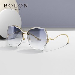 BOLON 暴龙 太阳镜蝶形钻石切割拍照墨镜防晒眼镜女BL7102B65