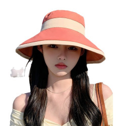 【省190元】其他品牌遮阳帽_渔夫帽女春秋新款韩版夏季时尚防晒帽大檐