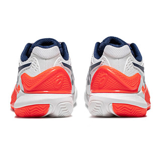 亚瑟士ASICS网球鞋男鞋稳定耐磨运动鞋舒适透气 GEL-RESOLUTION 9 CLAY 白色/蓝色 39.5