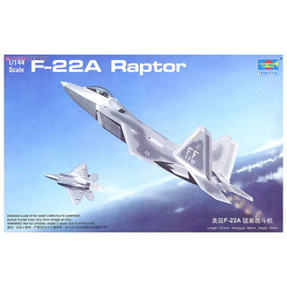 TRUMPETER 小号手 1/144 美国F-22A 猛禽战斗机 拼装飞机模型  01317