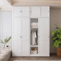 ZHUPAI 筑派 家用卧室铁艺衣柜钢制简约北欧风金属储物柜环保铁皮衣柜 D12单开门424顶柜 自行安装