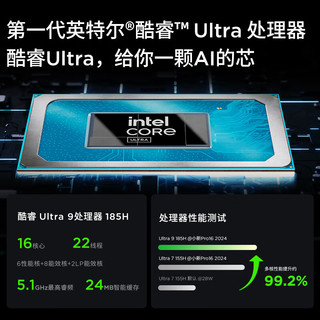 联想笔记本电脑小新Pro16 AI超能本 高性能标压酷睿Ultra9 16英寸轻薄本 32G 1T 2.5K高刷护眼屏灰游戏 【性能大屏】Pro16英寸 2.5K高刷