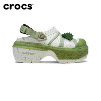 crocs 卡骆驰 CANOTWAIT_雪屋洞洞鞋联名系列 男女款洞洞鞋 209625 白/绿 44