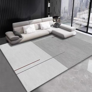 布迪思地毯客厅卧室现代简约风沙发茶几垫满铺加厚可大面积床边毯 北欧极简风 120*160CM