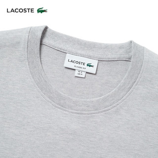 LACOSTE法国鳄鱼男装24时尚潮流图案圆领百搭短袖T恤TH7363 CCA/银灰色 5 /180