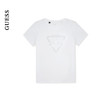 GUESS24年夏季女士镶钻简约纯色百搭通勤短袖T恤-YO2K2430 WHT-白色 XS