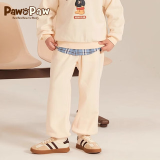 PawinPaw卡通小熊童装2024年春季男女童卡通印花长裤束脚裤 粉色/25 110