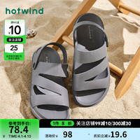 hotwind 热风 男士简约百搭舒适沙滩凉鞋（店铺会员返25元红包后）