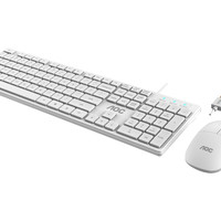 AOC 冠捷 KM401办公键鼠套装外接电脑笔记本台式机USB有线键盘鼠标游戏