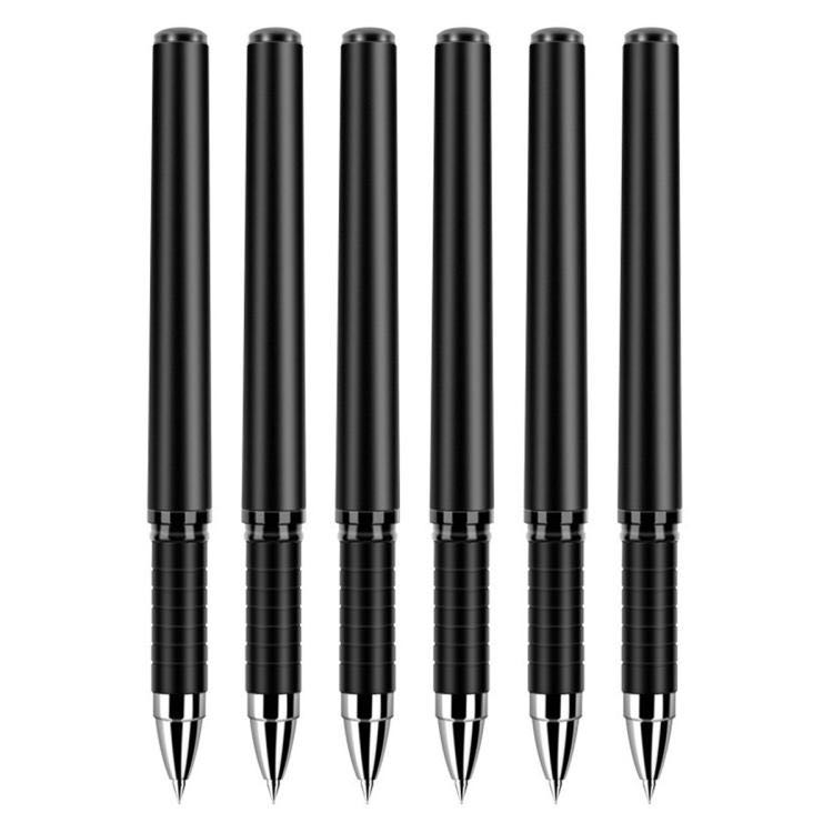 deli 得力 2盒黑色中性笔碳素笔水笔签字笔黑办公文具书写笔子弹头笔芯黑色
