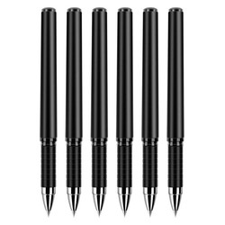 deli 得力 2盒黑色中性笔碳素笔水笔签字笔黑办公文具书写笔子弹头笔芯黑色