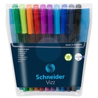 Schneider 施耐德 德国进口Schneider圆珠笔Vizz防水考试办公多色彩杆顺滑 10色套装