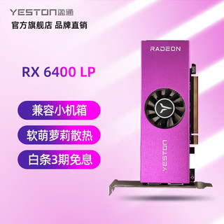 yeston 盈通 AMD  RX 6400 4G D6 LP 刀卡