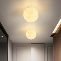 CHIGO 志高 走廊过道吸顶灯3D打印月球灯入户玄关阳台灯北欧创意个性网红灯具