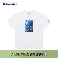 Champion 冠军情侣款T恤 白色 XL