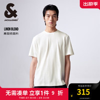 杰克·琼斯（JACK&JONES）春夏男士圆领法斗犬胶印休闲时尚潮流短袖T恤男装224201173 A06雪白色 常规 A06雪白色 185/104A/XL