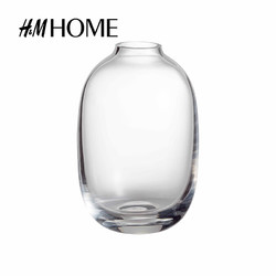 H&M HOME家居用品玻璃花瓶插鮮花干花容器客廳復古懷舊擺件0460753 透明玻璃002 NOSIZE