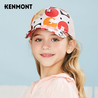 卡蒙（Kenmont）春夏男女儿童棉质棒球帽韩版卡通夏天儿童网眼鸭舌帽遮阳透气4689 粉红色 可调节(52cm)