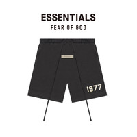 FEAR OF GOD ESSENTIALS 植绒1977系列棉质短裤 潮牌男女运动休闲美式高街潮流经典 铁灰色 XS