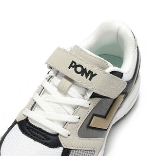 PONY男女童鞋训练防滑运动休闲鞋 米色 34码（脚长220mm）