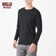  百亿补贴：MUJI 無印良品 无印良品 男式 使用了棉的冬季内衣圆领 打底衫　